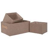 ΣΕΤ 3 ΚΑΛΑΘΙ ΑΠΟΘΗΚΕΥΣΗΣ ΥΦΑΣΜΑΤΙΝΟ ΚΡΕΜ 31Χ21Χ14ΕΚ 18Χ14Χ12ΕΚ