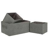 ΣΕΤ 3 ΚΑΛΑΘΙ ΑΠΟΘΗΚΕΥΣΗΣ ΥΦΑΣΜΑΤΙΝΟ ΓΚΡΙ 31Χ21Χ14ΕΚ 18Χ14Χ12ΕΚ