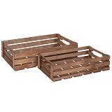 ΣΕΤ 2 ΞΥΛΙΝΟ ΦΥΣΙΚΟ ΚΑΦΑΣΙ 33Χ20Χ8 28Χ17Χ6,5ΕΚ