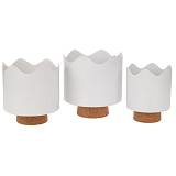 ΣΕΤ 3 ΛΕΥΚΑ ΜΕΤΑΛΛΙΚΑ ΚΑΣΠΩ ΑΠΌ ΦΕΛΛΟ ΚΑΙ ΜΕΤΑΛΛΟ D19X21 D17X19 14X17EK