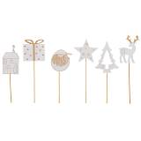 ΣΕΤ 12 ΞΥΛΙΝΟ ΛΕΥΚΟ ΧΡΥΣΟ ΣΤΟΛΙΔΙ ΠΙΚΑΚΙ 6 ΣΧΕΔΙΑ