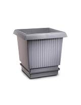 Γλάστρα ΙΩΝΙΑ τετρ.με πιάτο 40Χ43 γρανίτης