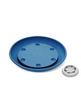 Πιάτο με 6 ρόδες Φ.35εκ.AEGEAN BLUE/ΓAΛΑΖΙΟ