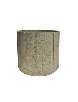 Γλάστρα κύλινδρος κεραμ.ribbed μπεζ χρ. Φ31Χ31