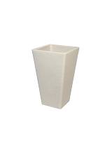 Γλάστρα πλαστ.SQUARE WAVY stone κωνική 31X31X51