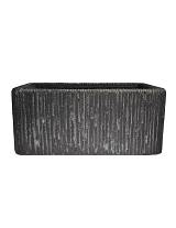 Ζαρντινιέρα κεραμ.carve μαύρο χρ.50Χ31Χ22