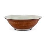 Σαλατιέρα πορσελάνινη καφέ "Alexandra" 23cm