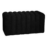 TOGO Σκαμπό Βοηθητικό, Teddy Ύφασμα Μαύρο Ε-00024981 Ε7039,2