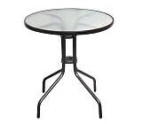 BALENO Τραπέζι Κήπου - Βεράντας, Μέταλλο Βαφή Καφέ, Γυαλί Tempered Ε-00023425 Ε2400W