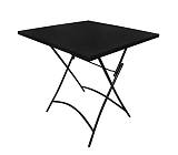 PARK Τραπέζι Πτυσσόμενο Μέταλλο Βαφή Μαύρο Ε-00014551 Ε5177