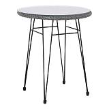 SALSA Τραπέζι H.70cm Μέταλλο Βαφή Μαύρο, Wicker Γκρι Ε-00022123 Ε244,ΤΗ1