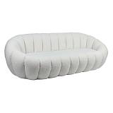 BEVERLY Καναπές 3θ - Σαλονιού - Καθιστικού, Teddy Ύφασμα Άσπρο Ε-00025496 Ε7162,1