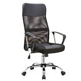 BF2400-PVC Πολυθρόνα Γραφείου Διευθυντή, Βάση Χρώμιο, Pvc Μαύρο - Mesh Μαύρο Ε-00018623 ΕΟ502,1P