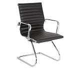 BF4400V Πολυθρόνα Επισκέπτη Μέταλλο Χρώμιο - PU Μαύρο Ε-00011036 ΕΟ237