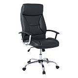 BF5700 Πολυθρόνα Διευθυντή Μέταλλο Χρώμιο, Pu Μαύρο Ε-00022471 ΕΟ299,1