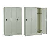 LOCKER 3 Θέσεων Ερμάριο - Ανά θέση: 3 Ράφια, Θέσεις για Κρεμάστρες, Μέταλλο Βαφή Άσπρο Ε-00016611 Ε6005