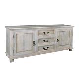 MAISON SARDAR Μπουφές Σαλονιού 3 Συρτάρια, 2 Ντουλάπια, Ξύλο Mango, Απόχρωση Antique Άσπρο Ε-00017466 ΕΙ928