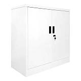 ΝΤΟΥΛΑΠΙ Δίφυλλο - 2 Ράφια Εσωτερικά - Μέταλλο Βαφή Άσπρο Ε-00022588 Ε6000