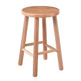 ΟΞΙΑ Σκαμπό Βοηθητικό Στρογγυλό, Λούστρο Φυσικό Ε-00000735 Ε450,1