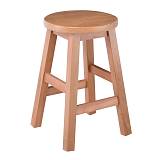 ΟΞΙΑ Σκαμπό Βοηθητικό Τετράγωνο, Λούστρο Φυσικό Ε-00025308 Ε451,1