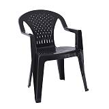 PORTOFINO Πολυθρόνα Τραπεζαρίας Κήπου - Βεράντας, PP Ανθρακί, Στοιβαζόμενη Ε-00025702 Ε351,1