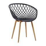 REX Πολυθρόνα Μέταλλο Βαφή Φυσικό, PP-UV Μαύρο (εκτός συσκευασίας) Ε-00024146 Ε373,21W