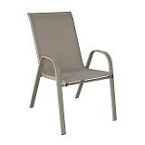 RIO Πολυθρόνα Στοιβαζόμενη Κήπου, Μέταλλο Βαφή Μπεζ, Τextilene Μπεζ (4,20kg) Ε-00025823 Ε270,8