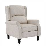 SIMPLE Relax Πολυθρόνα Μπερζέρα Σαλονιού, Καθιστικού, Ύφασμα Απόχρωση Antique Εκρού Ε-00025499 Ε7144,3