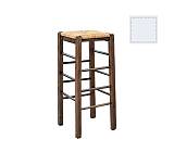 ΤΑΒΕΡΝΑΣ Σκαμπό BAR, Οξιά Βαφή Εμποτισμός Λάκα Άσπρο, Κάθισμα Ψάθα Ρ-00006108 Ρ977,Ε8