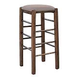 ΤΑΒΕΡΝΑΣ Σκαμπό BAR, Οξιά Βαφή Εμποτισμός Καρυδί, Κάθισμα Pu Cappuccino Ρ-00025053 Ρ977,Ε2Τ1