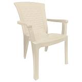 VALERIA Πολυθρόνα Τραπεζαρίας Κήπου Στοιβαζόμενη, PP Απόχρωση Μπεζ (Rattan Look) Ε-00024426 Ε397,2