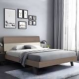 VANITY Κρεβάτι Διπλό, για Στρώμα 160x200cm, Απόχρωση Sonoma Oak-Cream Ε-00026060 Ε7350,2