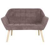 ALMA Καναπές 2θ - Σαλονιού - Καθιστικού, Φυσικό, Ύφασμα Velure Καφέ, K/D Ε-00026251 Ε7141,83
