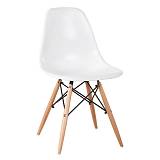 ART Wood Καρέκλα Τραπεζαρίας – Κουζίνας, Πόδια Οξιά, Κάθισμα PP Άσπρο - Πλήρως K/D Ε-00020600 ΕΜ123,1KD