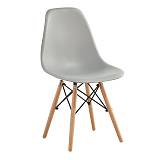 ART Wood Καρέκλα Τραπεζαρίας - Κουζίνας, Πόδια Οξιά, Κάθισμα PP Γκρι - Πλήρως K/D Ε-00025009 ΕΜ123,01KD