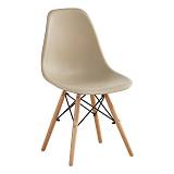 ART Wood Καρέκλα Τραπεζαρίας - Κουζίνας, Πόδια Οξιά, Κάθισμα PP Tortora - Πλήρως K/D Ε-00025010 ΕΜ123,9KD