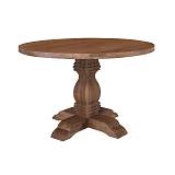 ATLAS Τραπέζι Ροτόντα Τραπεζαρίας, Ξύλο Mango, Απόχρωση Smoke Walnut Ε-00026549 ΕΑ7501,2