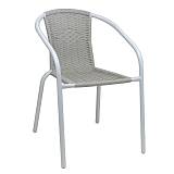 BALENO-W Πολυθρόνα Στοιβαζόμενη, Μέταλλο Βαφή Άσπρο, Wicker Beige Ε-00025913 Ε2401,40