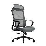 BF3010 Πολυθρόνα Γραφείου Διευθυντή, Mesh Μαύρο, Ύφασμα Γκρι Ε-00026640 ΕΟ572,2