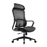 BF3010 Πολυθρόνα Γραφείου Διευθυντή, Mesh Μαύρο, Ύφασμα Μαύρο Ε-00026639 ΕΟ572,1