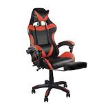 BF7860 Gaming Relax Πολυθρόνα Γραφείου με Υποπόδιο, Pu Μαύρο - Κόκκινο Ε-00023440 ΕΟ581,1