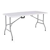 BLOW-W Τραπέζι  Συνεδρίου - Catering Πτυσσόμενο (Βαλίτσα), Μέταλλο Γκρι, HDPE Άσπρο 35mm Ε-00026136 ΕΟ179,1W