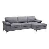 CYRIL Καναπές Αριστερή Γωνία, Ύφασμα Κοτλέ Γκρι Ε-00026517 Ε9583,1