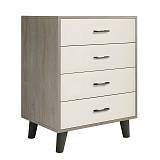 VANITY Συρταριέρα, με 4 Συρτάρια, Απόχρωση Sonoma Oak-Cream Ε-00025629 Ε7370,3