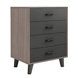 VANITY Συρταριέρα, με 4 Συρτάρια, Απόχρωση Sonoma Oak-Grey Ε-00025628 Ε7370,1