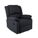 EVA Πολυθρόνα Relax Σαλονιού - Καθιστικού, PU Μαύρο Ε-00026590 Ε9734,3