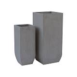 FLOWER POT-1  Set 2 τεμαχίων Cement Grey Ε-00022895 Ε6300,S