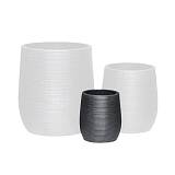 FLOWER POT-16 Φ23x26cm, Cement Απόχρωση Anthracite Ε-00025144 Ε6316,Α