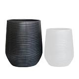 FLOWER POT-17 Φ53x63cm, Cement Απόχρωση Anthracite Ε-00025169 Ε6317,D