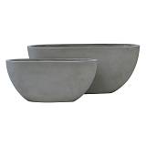 FLOWER POT-4  Set 2 τεμαχίων Cement Grey Ε-00022898 Ε6303,S